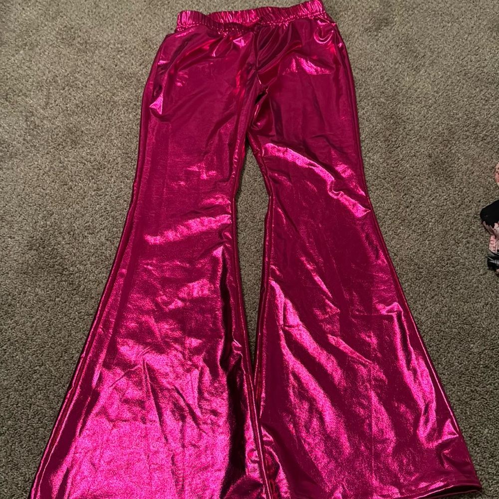 Unbranded Pink Metallic Flair Pants